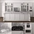 Modern Kitchen Set: High-Quality, Detailed Design 3D model small image 4