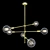 Sleek Hikari Sputnik Chandelier 3D model small image 6