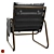 Vintage Noir Cowhide Armchair 3D model small image 4