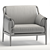 Luxury Times Lounge: Transformable Black Armchair 3D model small image 4
