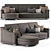 Berillo Corner Sofa: Modern Design, Spacious & Elegant 3D model small image 2
