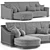 Berillo Corner Sofa: Modern Design, Spacious & Elegant 3D model small image 5