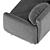 Stylish Cardiff Dark Grey Sofa 3D model small image 2