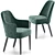 Velvet Chairs by La Cividina: Elegant Seating Solution 3D model small image 1