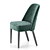 Velvet Chairs by La Cividina: Elegant Seating Solution 3D model small image 2