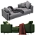 Elegant Hunter Lounge Sofa 3D model small image 3