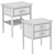 Contempo Bedside Table with Drawers 3D model small image 3