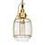 Sleek Glass and Metal Pendant 3D model small image 1