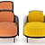 Elegant Minotti Armchairs 3D model small image 2