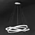 Sleek White Halo Pendant 3D model small image 1