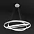 Sleek White Halo Pendant 3D model small image 2