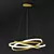 ULIGHT Gold Haloin Pendant Lamp 3D model small image 1