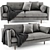 Modern Anton Sofa: Stylish Comfort for Your Home 3D model small image 1