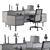 Executive Office Furniture Set 3D model small image 5