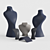 Elegant Jewelry Mannequins: 6 Sets 3D model small image 1