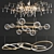 Elegant Serip Orizzontale Ring Chandelier 3D model small image 1