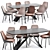 Elegant Kendall Dining Chair 3D model small image 1