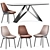 Elegant Kendall Dining Chair 3D model small image 2