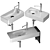 Modern Scarabeo Sink Collection 3D model small image 5