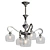 Elegant French Nickel Chandelier 3D model small image 1