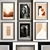 Elegant Monochrome Art Frame 3D model small image 1