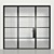 Elegant Loft Glass Partition 3D model small image 8