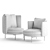 Modern Minotti Torii Armchair 3D model small image 1