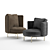 Modern Minotti Torii Armchair 3D model small image 2