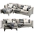 Elegant Meridiani Louis Up Modular Sofa 3D model small image 1