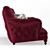 Elegant Tufted Sara Sofa - Handcrafted with Maple Frame 3D model small image 3