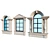 Elegant Classic Style Windows 3D model small image 1