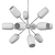 Vintage-inspired Ramirez Chandelier 3D model small image 2