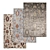 Versatile High-Quality Carpets Set 3D model small image 1