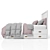 Elegant Avalon Bed with Trundle 3D model small image 3