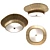 Utopia Gold Round Sconce: Elegant Statement Lighting 3D model small image 1