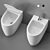 Elegant Ceramic Toilet Set 3D model small image 2