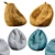 Cozy Bean Bags Set 3D model small image 4