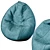 Cozy Bean Bags Set 3D model small image 5