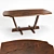 Exquisite Conoid Dining Table: George Nakashima Masterpiece 3D model small image 1