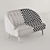 Elegant Margot 2-Seater Sofa 3D model small image 4