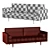 Skandi Fabric Sofa: Modern Elegance for Your Space 3D model small image 4