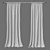 Linen Sheer Curtain 3D model small image 3