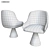 Potocco Lyz 918 GC: Trendy and Elegant Dining Chair 3D model small image 3