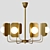 American Style Brass Chandelier 3D model small image 3