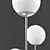 Elegant Chrome Floor Lamp 3D model small image 2