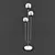 Elegant Chrome Floor Lamp 3D model small image 3