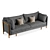 Modern Frame Sofa: Exquisite Craftsmanship from De La Espada 3D model small image 1