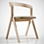 Refined Wood Armchair with Contemporary Design 3D model small image 4