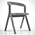 Refined Wood Armchair with Contemporary Design 3D model small image 5