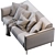 Elegant TUXEDO D2 Sofa 3D model small image 5